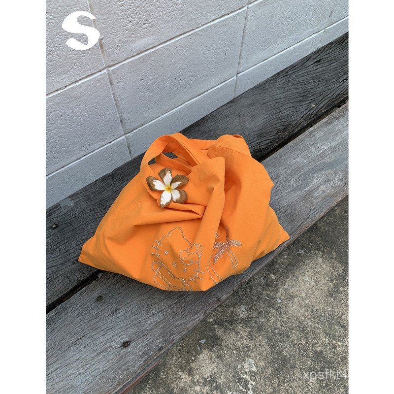 Sleep Lazy Unique KT Cat ผ้าใบกระเป๋ารูปแบบกระเป๋าถือAll-Match Hot Diamondน่ารัก 11 หนึ่งไหล่U1PM