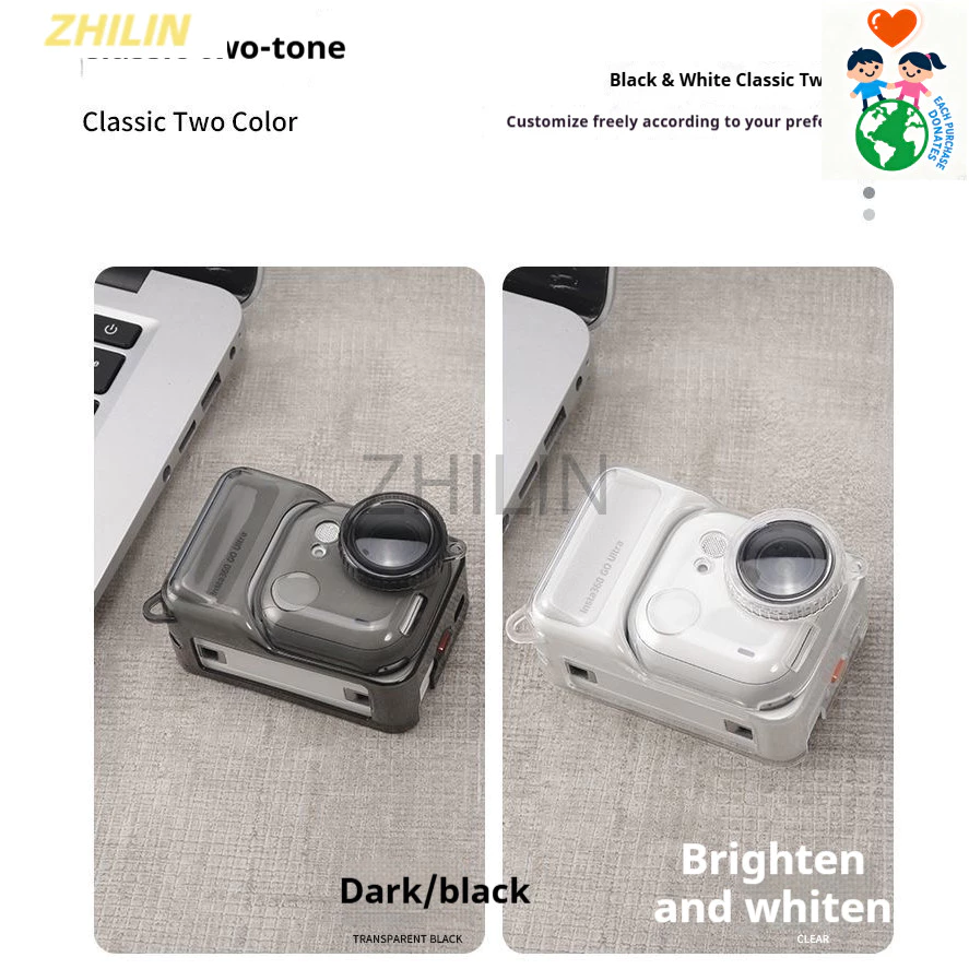 (ในสต็อก) สําหรับ Insta360 Go Ultra TPU Clear เคสป้องกันพร้อมเชือกป้องกันการสูญหายฝาครอบร่างกายโปร่งใสครอบคลุมเต็มรูปแบบฝาครอบเลนส์ป้องกันรอยขีดข่วนสําหรับ Insta360 Go Ultra thumbnail 4