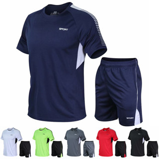 (ข้อเสนอพิเศษ) mvp sport เสื้อผ้ากีฬาผู้ชาย แขนสั้น+กางเกงขา…