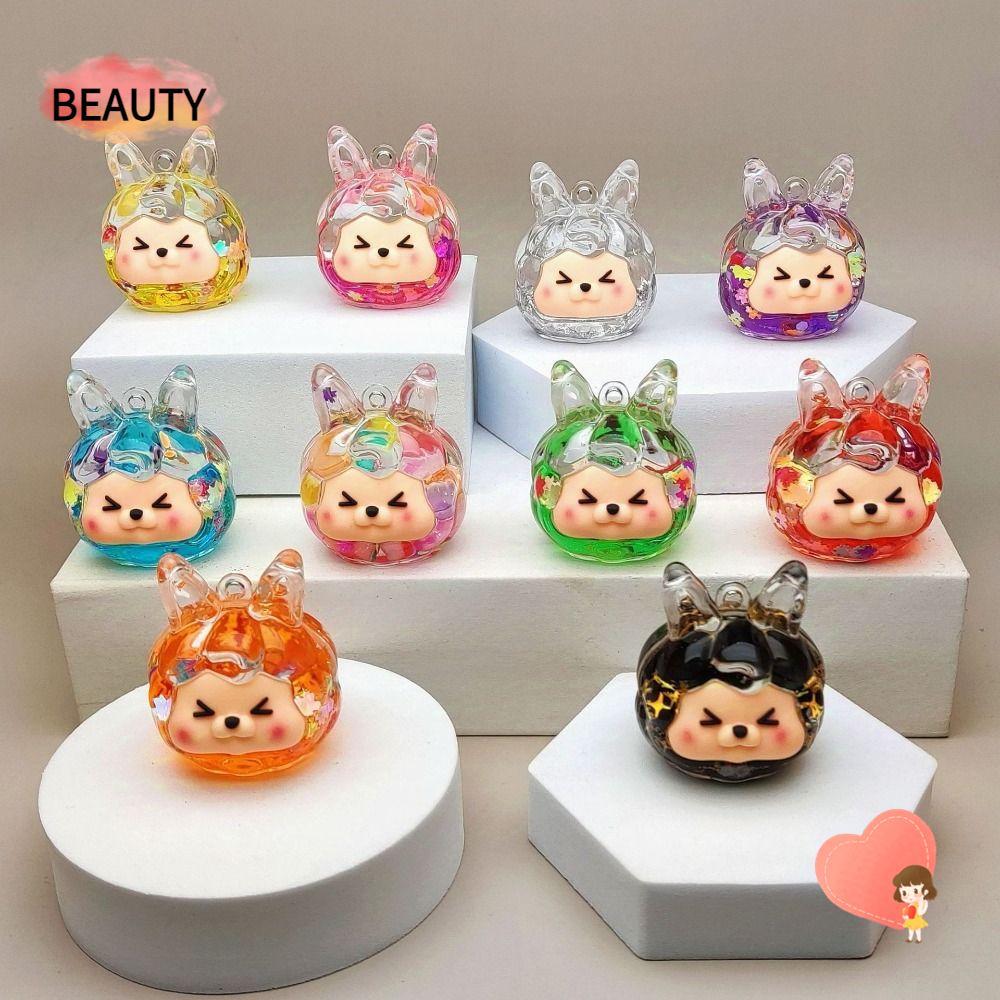 BEAUTY เดสก์ท็อป KiKi เครื่องประดับ,กระพริบ KiKI ลูกปัดสองสี Mini Kiki ลูกสุนัขเครื่องประดับ, ตลก Ki