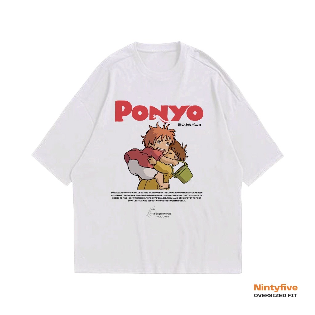 เสื้อยืด Anime Studio Ghibli Ponyo Oversize Tee