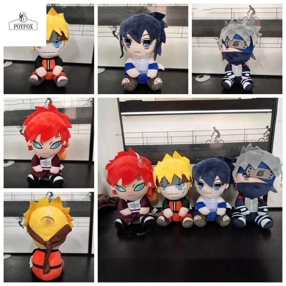 POYFOX Naruto Plush Doll, หมอนน่ารักอะนิเมะญี่ปุ่น Kakashi Plush Toy, ของเล่นรูปคลาสสิก Uchiha Itach