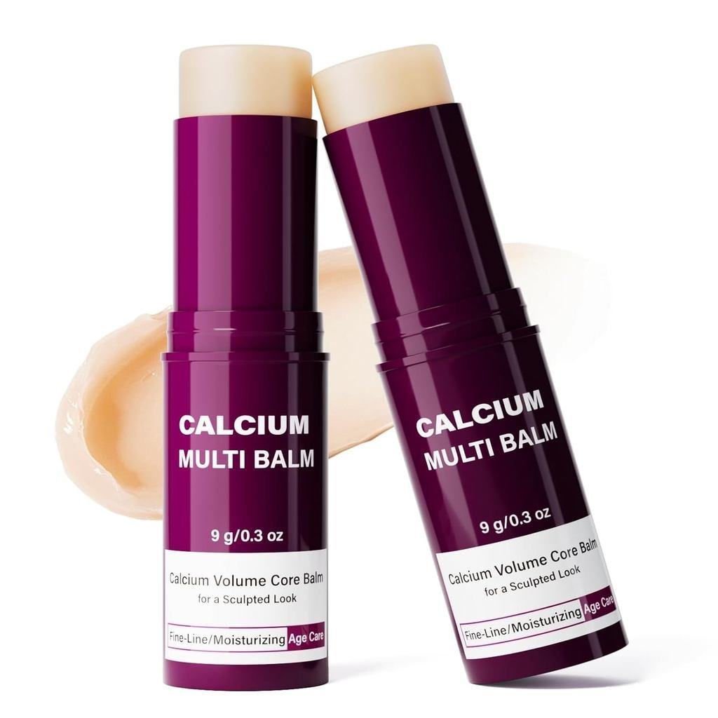 แคลเซียมบาล์มสติ๊ก,แคลเซียมปริมาตรหลายบาล์ม,2ชิ้นคอลลาเจนAll-in-One Moisturing Multi StickสําหรับFac