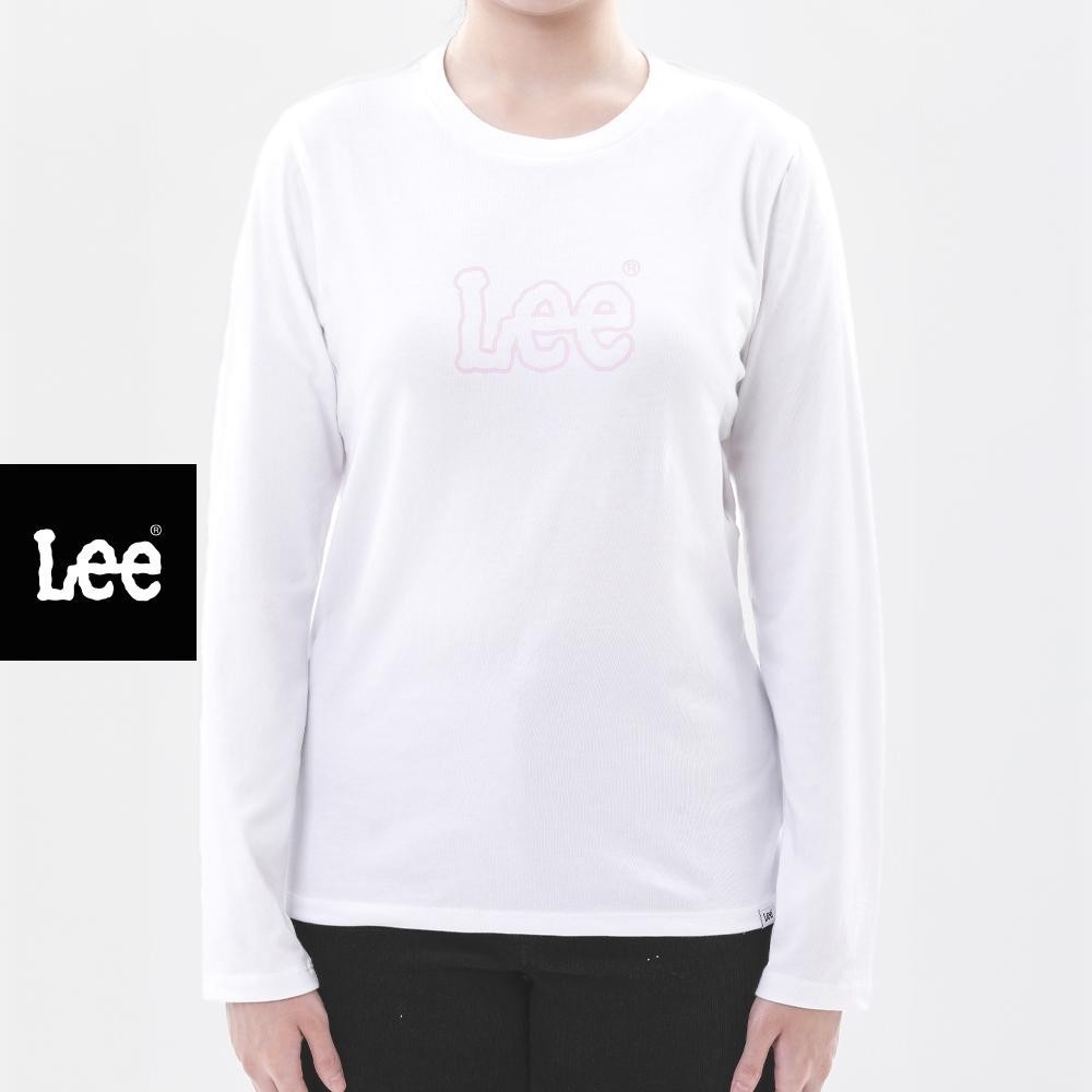 LEE เสื้อยืดแขนยาวผู้หญิง ทรง Regular รุ่น LE F125WTLSF07 สีขาว