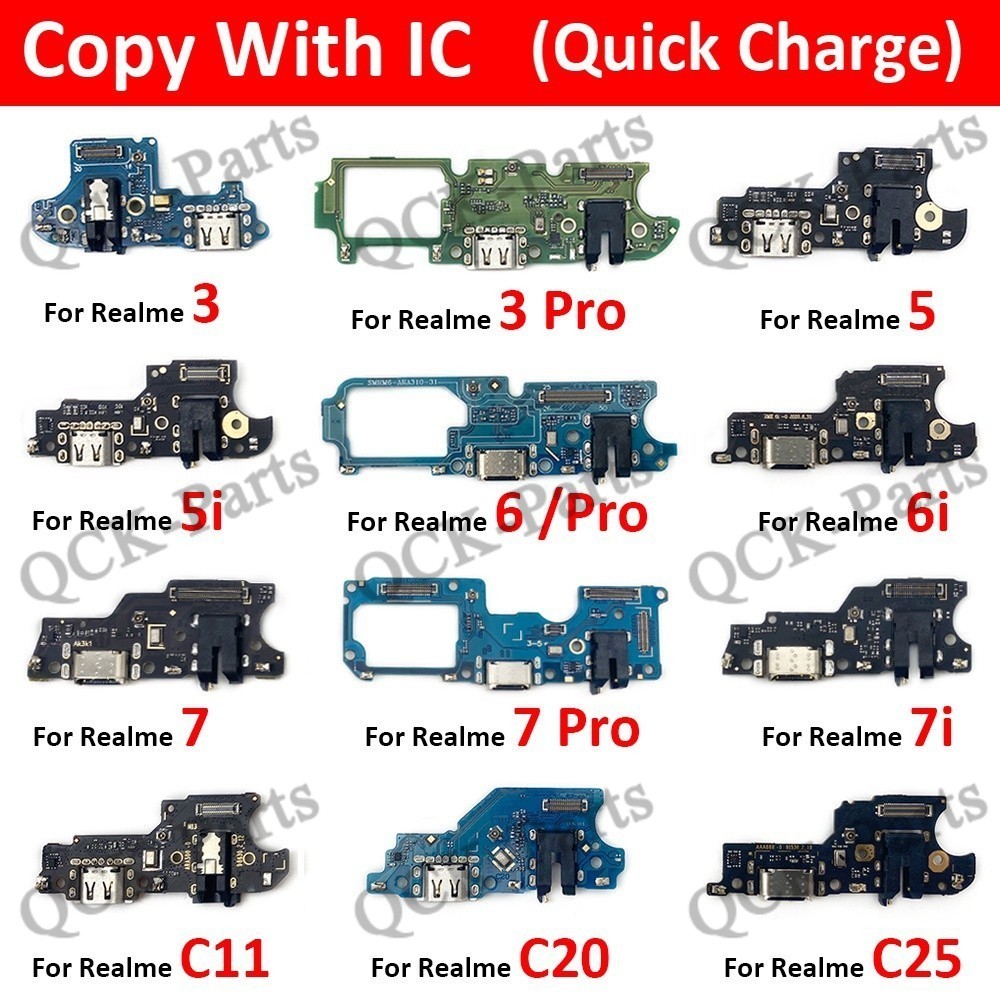 สําหรับOppo Realme 7 7i 6 6i 5 5i 2 3 Pro C11 C20 C25 C12 C15 C21 USBชาร์จพอร์ตMicro Dock Connector 