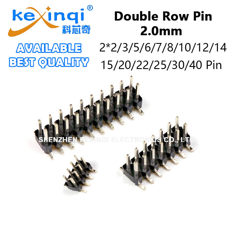 (5 ชิ้น) คู่แถว Pin 2.0 มม.PCB Board Pin Connector 2*2/3/5/6/7/8/10/12/14/15/20/22/25/30/40 Pin สําห