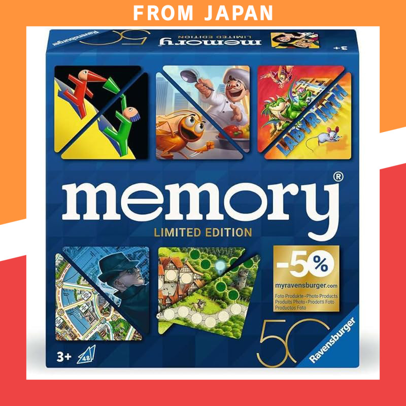 Ravensburger Board Game Blue Triangle 50th Anniversary Memory 22463, Recommended Age: 3 years and up