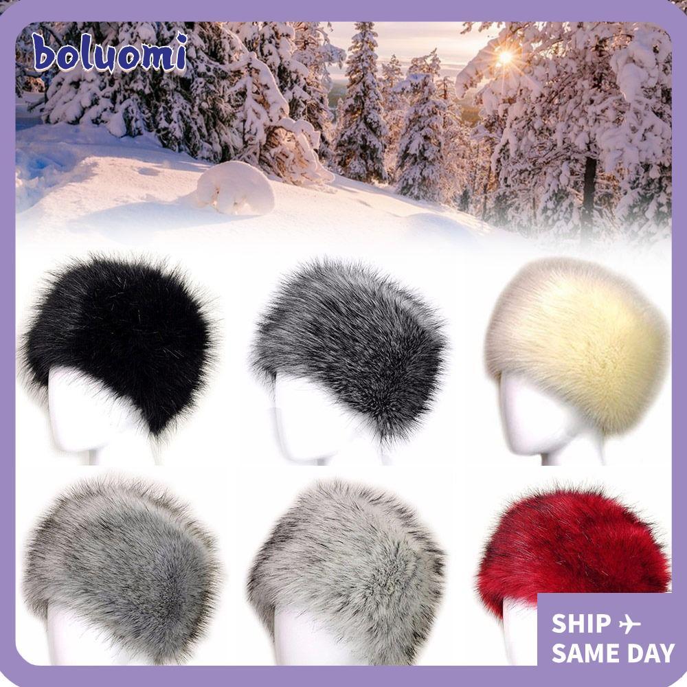 BOLUMI Faux Fur Snow Hat Winter Earmuff Warmer รัสเซีย Ushanka