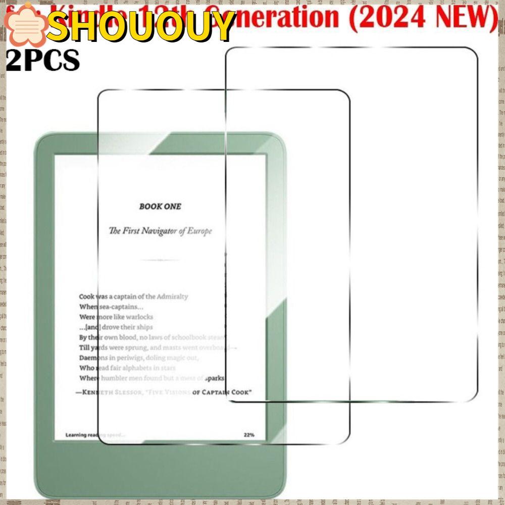 SHOUUY e-Reader ป้องกันหน้าจอ, 6 นิ้ว C2V2L3 กระจกนิรภัย, 2024 กันกระแทก Anti Scratch 9H ฟิล์มป้องกั