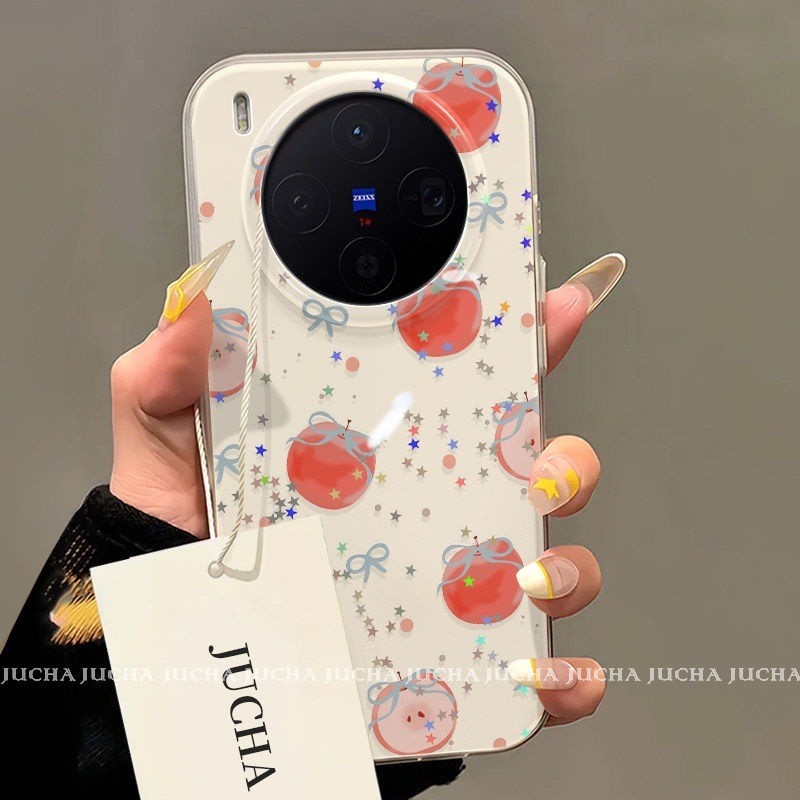 สําหรับ VIVO X300 Pro X200 X100 กระจกซิลิโคนการ์ตูนเคสโทรศัพท์ High-End Niche เกาหลีน่ารักหญิงที่ไม่ซ้ํากัน