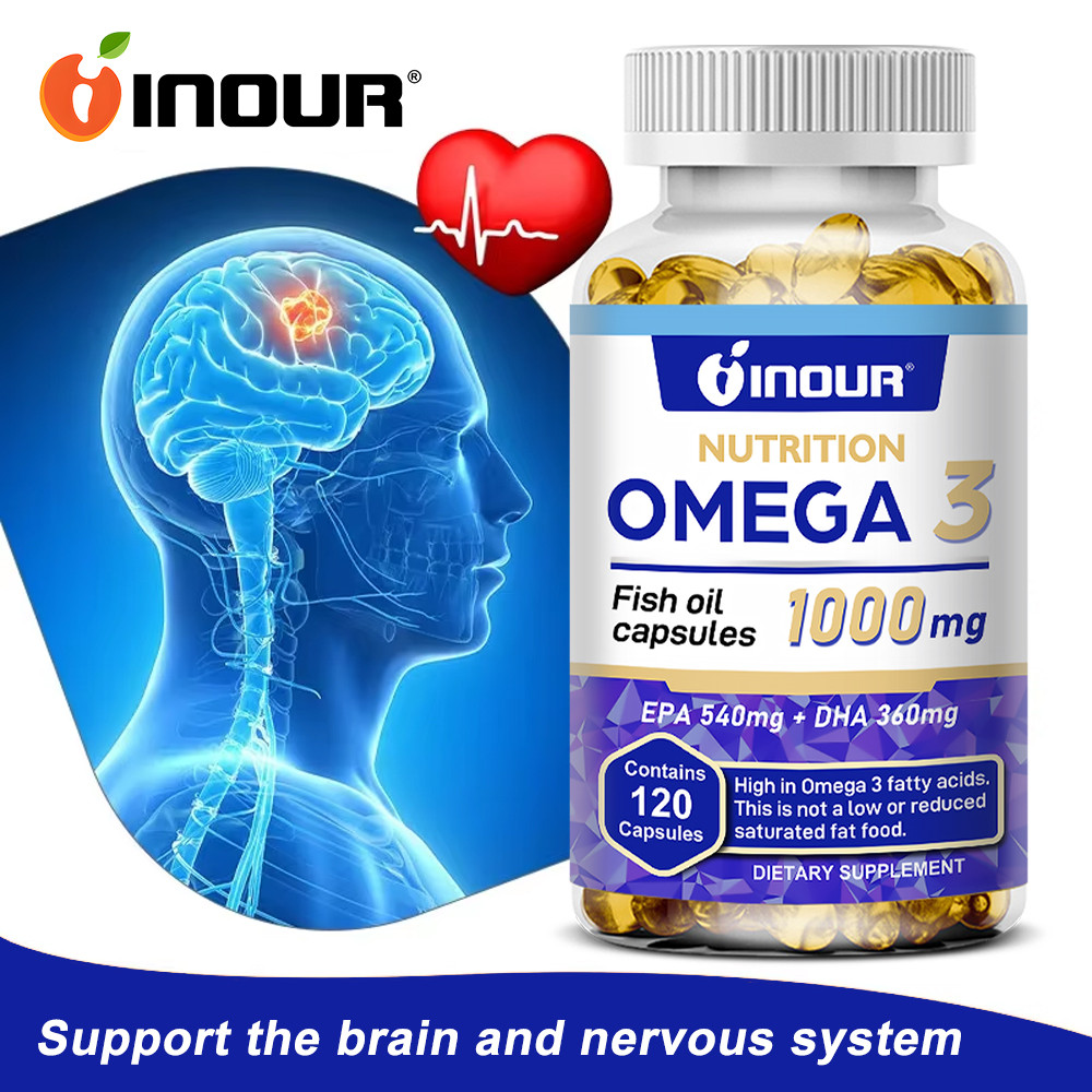 Omega 3 แคปซูล With EPA & DHA Non-GMO Gluten-Free สนับสนุนหัวใจและระบบไหลเวียนโลหิต