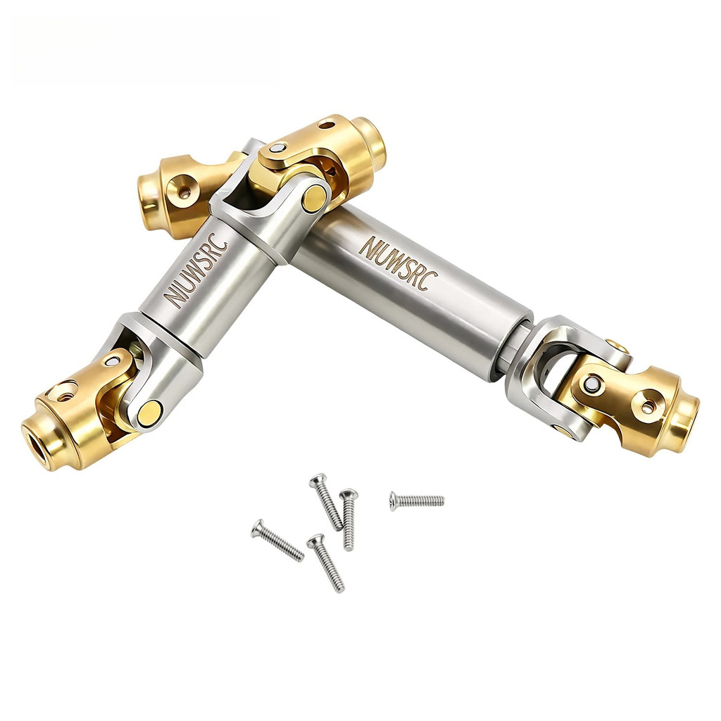 ทองเหลือง + สแตนเลสศูนย์ไดรฟ์เพลา Joint แชสซี Driveshaft สําหรับ 1/30 SCX30 Ford Bronco,Jeep Wrangler RC Crawlers