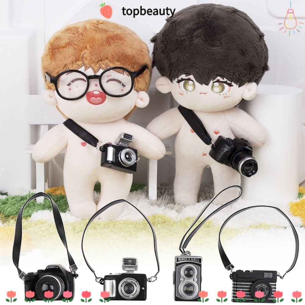 ท็อปบิวตี้ กล้องกล้องดิจิตอลขนาดเล็กหลากสี พร้อมเข็มขัด ของขวัญ อุปกรณ์พลาสติกจิ๋ว 1/6 1/12
