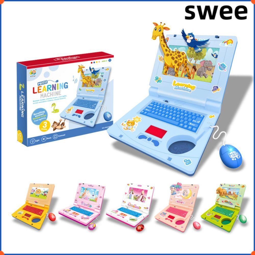 SWEE แล็ปท็อปการศึกษาเด็กวัยหัดเดิน, ฟังก์ชั่นดนตรีพลาสติกจําลองของเล่นคอมพิวเตอร์, เมาส์แบบพับเก็บได้จอแสดงผล LED มัลติฟังก์ชั่นมินิจําลองโน๊ตบุ๊คเด็กใช้