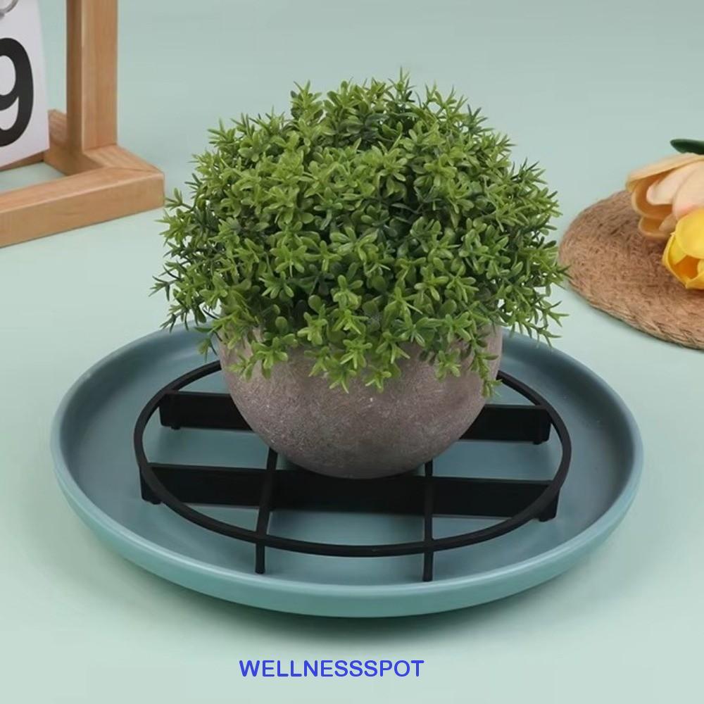 WELLNESSSPOT 20 ชิ้นถาดกระถางดอกไม้, Anti Rot Root พลาสติกจานรองพืช,หม้อวงเล็บ Breathable ฐานระบายอากาศด้านล่างระบายน้ําชั้นยืนพืชระเบียง