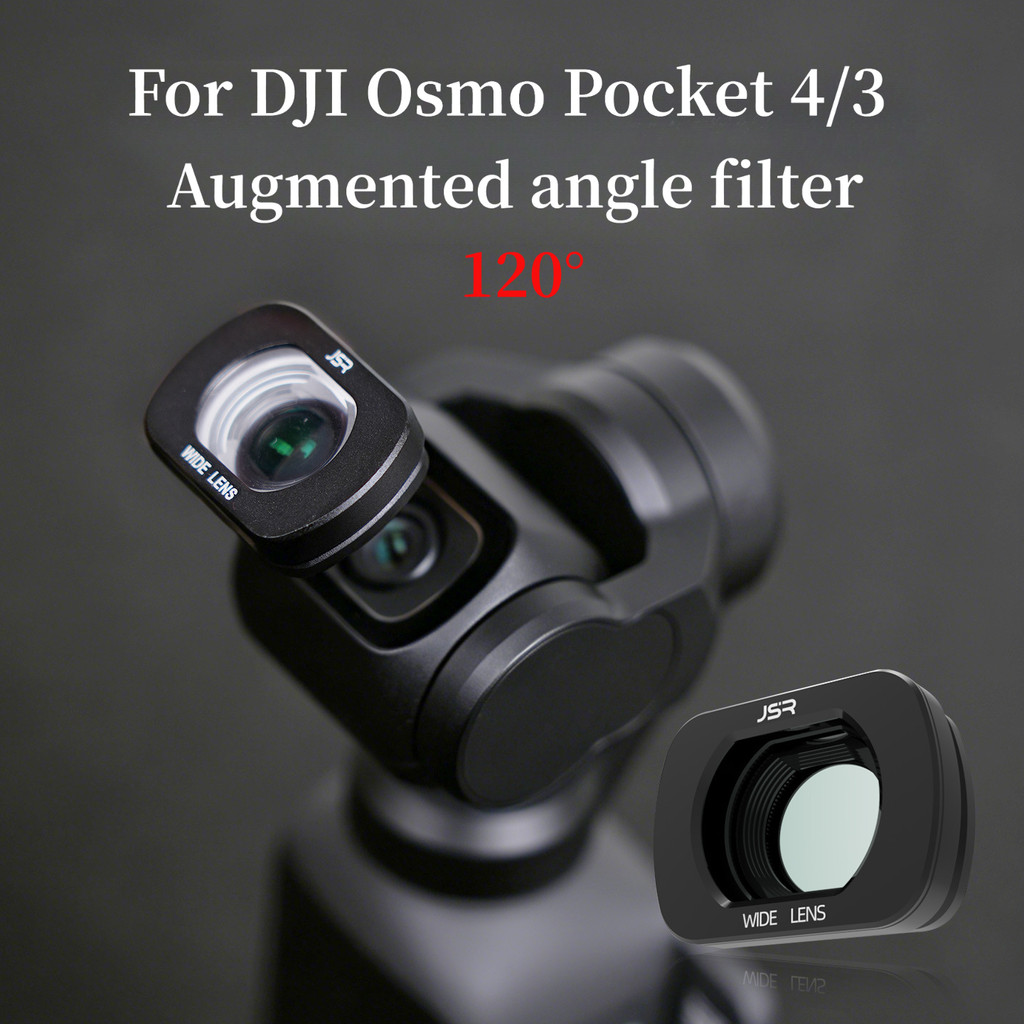 เหมาะสําหรับกล้องกีฬา DJI Osmo Pocket 4/3 พร้อม 120 ° กรองมุมกว้าง กรองแม่เหล็ก ไนท์/1/4 สีดํา อ่อนนุ่ม กรอง