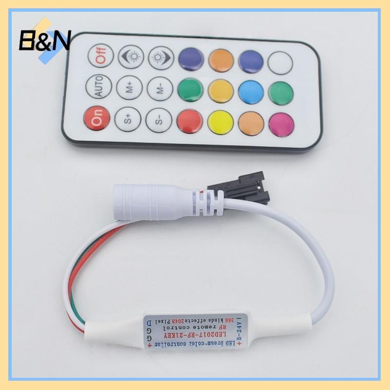 B&N 1 ชุด RF รีโมทคอนโทรลไร้สาย DC5V/12V/24V Mini Controller 3-PIN LED Controller สําหรับ Dream สี W