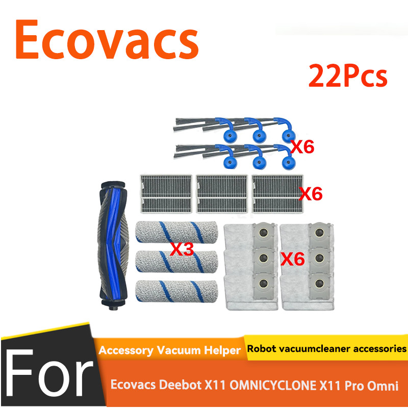 สําหรับ Ecovacs Deebot X11 OMNICYCLONE X11 Pro Omni อุปกรณ์เสริม (22 ชิ้น)