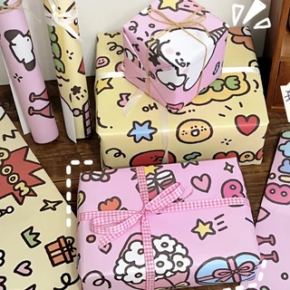 1PCS กระดาษห่อของขวัญ 50X70CM กระดาษไขห่อสินค้า Gift wrapping paper ที่มีคุณภาพสูง สําหรับห่อของขวัญ แบบหนา กันน้ํา
