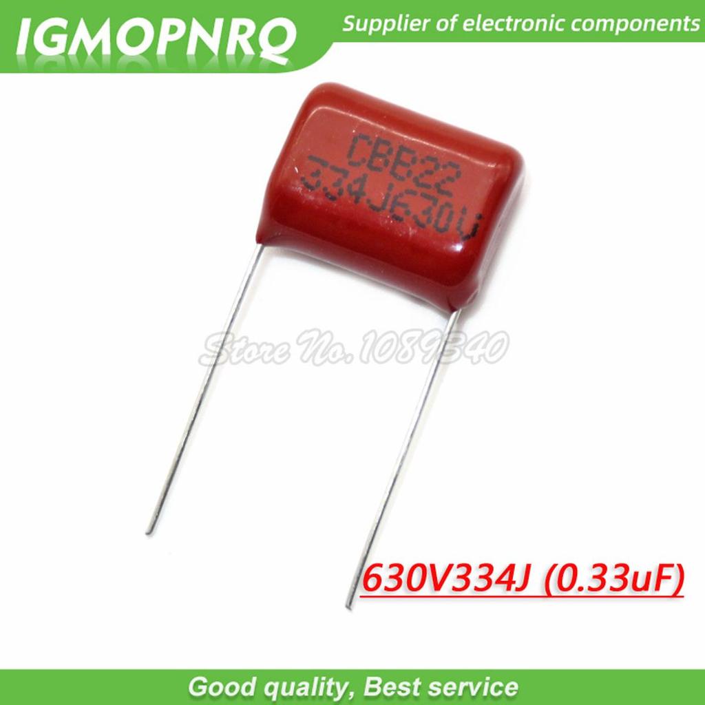 10PCS 630V334J 0.33UF Pitch 15MM 630V 334 330NF CBB 630V334J-P15 ตัวเก็บประจุฟิล์มโพรพิลีน