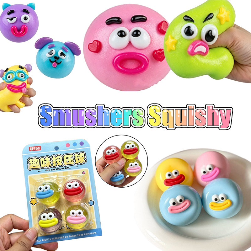 Silly Face Squieezy ของเล่น Smushers Squishy Slime สุนัข Face Swap ความเครียดบรรเทาของเล่นเด็กของขวัญ