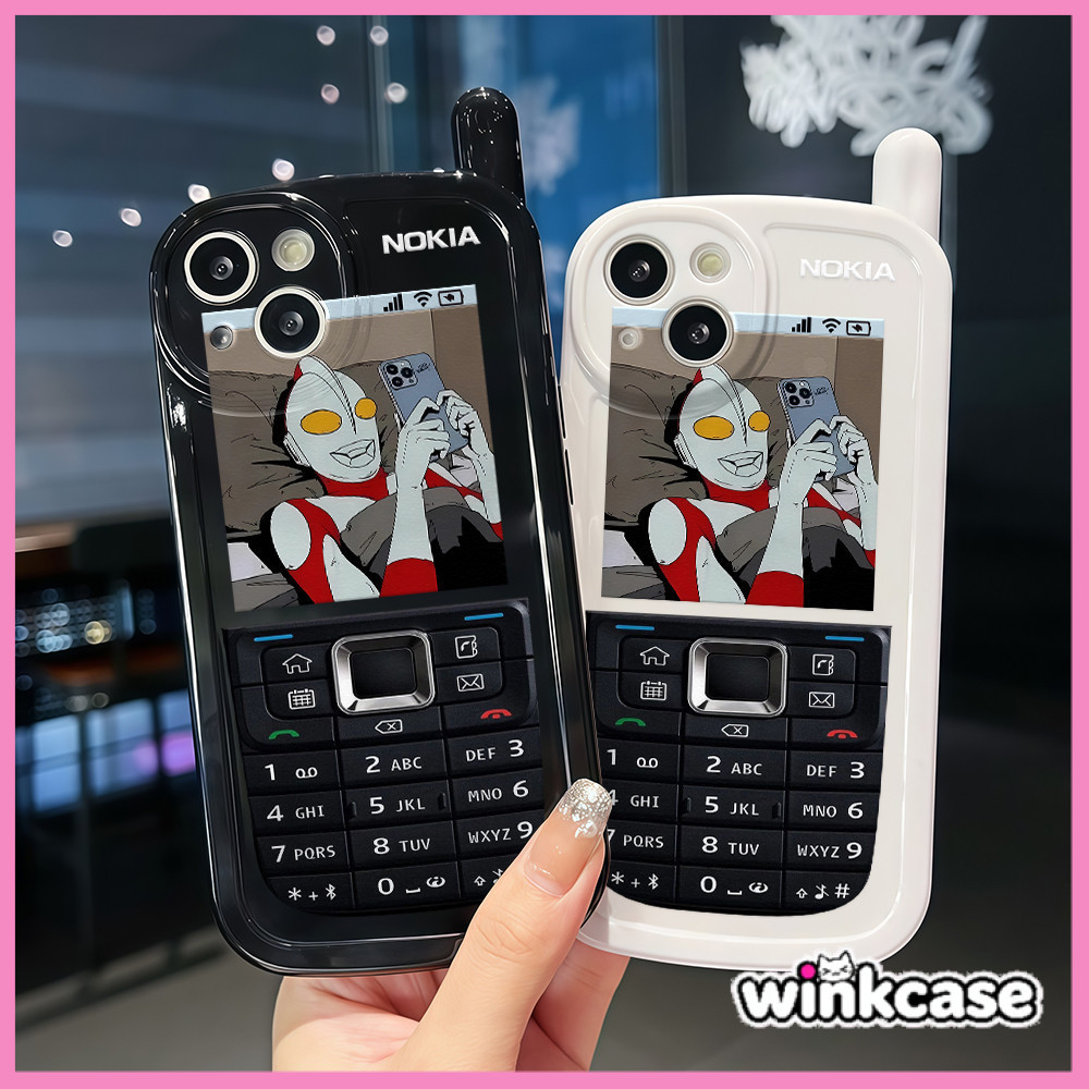 คู่รักเคสไอโฟน case for IPhone 13 11 14 16 12 15 17 Pro Max 15 14 16 Plus XS Max XR 7Plus ลายอุลตร้าแมน วินเทจสตรีทเท่