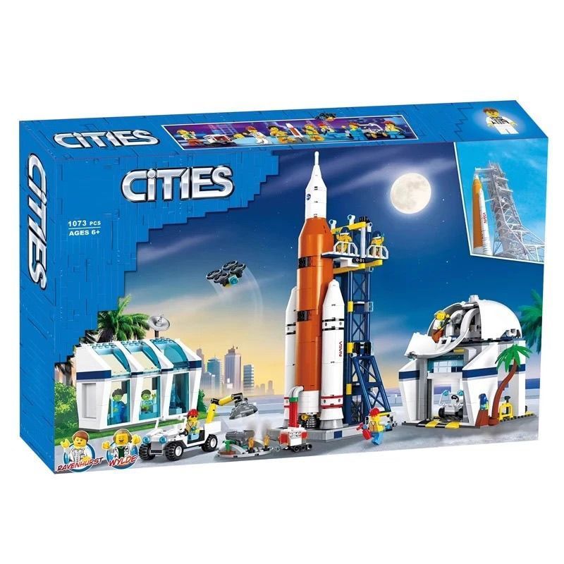 เข้ากันได้กับ Lego City Space Rocket Launch Center 60351 ประกอบอาคารบล็อกรุ่น Space ของเล่นของขวัญ