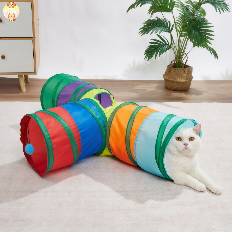 【พร้อมส่ง】ของเล่นแมว อุโมงค์ อุโมงค์3ทาง พับเก็บได้/จัดเก็บง่าย สำหรับแมวหรือสัตว์ขนาดใหญ่ COD - รูปที่ 3