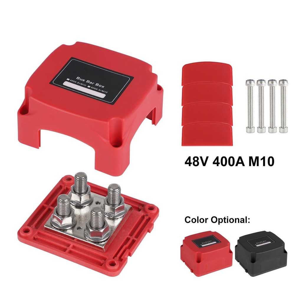 Heavy Duty ทองแดงโพสต์ขั้วแบตเตอรี่เชื่อมต่อบล็อก 400A 48V 8X 5/16" Bus Bar กล่องสําหรับ Auto เรือ M