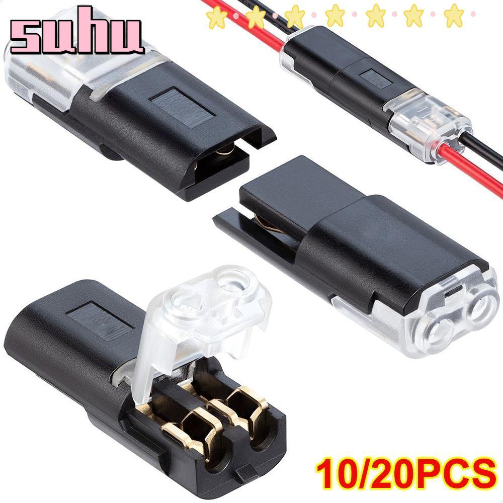 SUHUHD Quick Connector, กันน้ํา 2 Pin Way Plug Wire Terminals, Universal Double Wire Electric Wire S