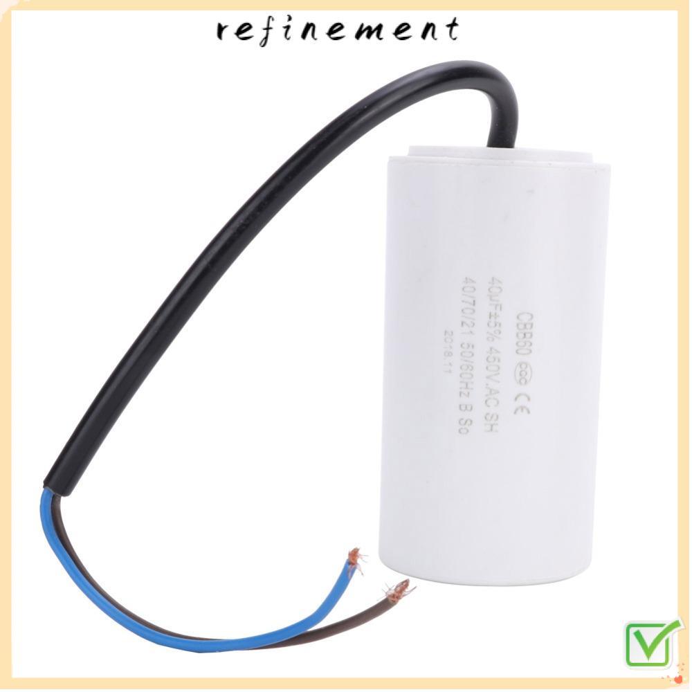 REFINEMENT CBB60 Capacitor, 40uf Mini Size Motor Running Capacitor, Stable Performance 450V Applianc