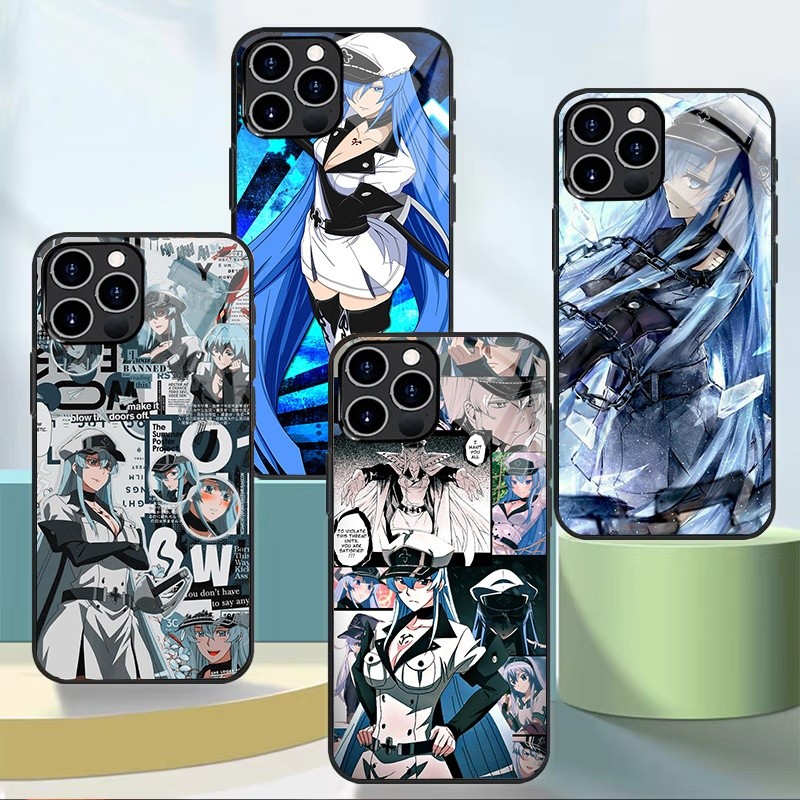 Akame Ga Kill Esdath กระจกนิรภัยเคสโทรศัพท์สําหรับ Iphone 11 12 Mini 13 14 Plus 15 16 Pro Max Cover