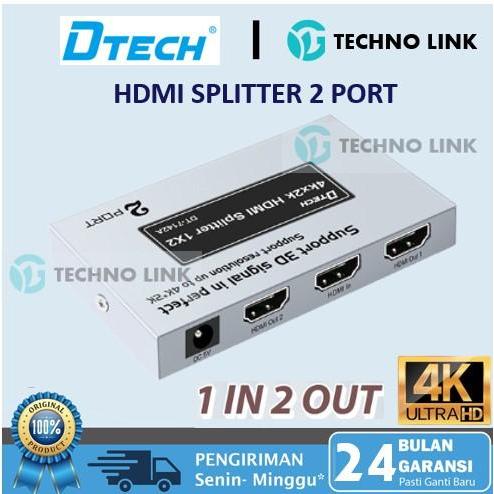 DTECH HDMI SPLITTER 2 PORT RESOLUTION 4K / 1 INPUT 2 OUTPUT