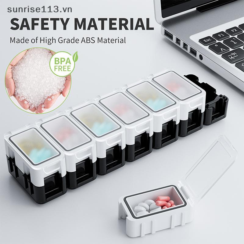 SR Beauty 7 Days A Week 14partments Pill Box Multifunctional Magic Cube ที่ถอดออกได้ Randombination 