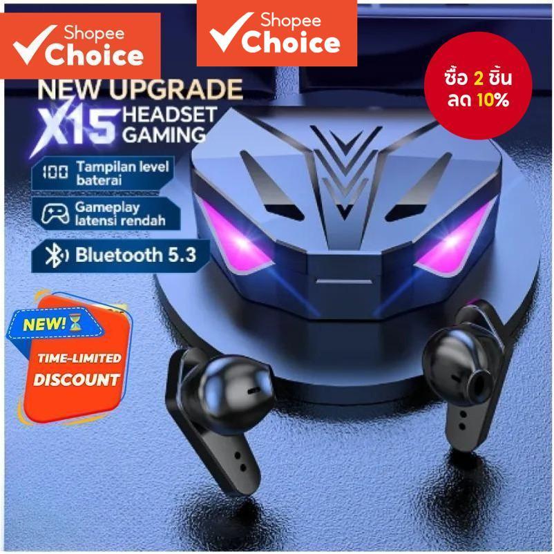 X15 TWS Pro หูฟังบลูทูธหูฟังไร้สายในหูกีฬาชุดหูฟังไมโครโฟนกันน้ํา