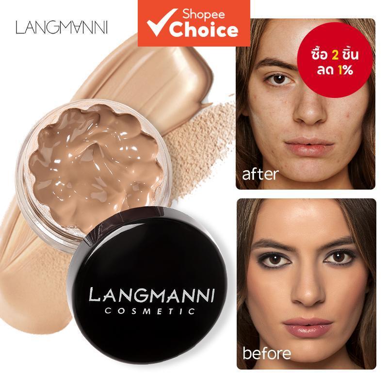 LANGMANNI 1PC รองพื้น & คอนซีลเลอร์ - ปกปิดครบ, เนื้อแมท, กันน้ํา; ให้ความชุ่มชื้น, ปรับผิวกระจ่างใส