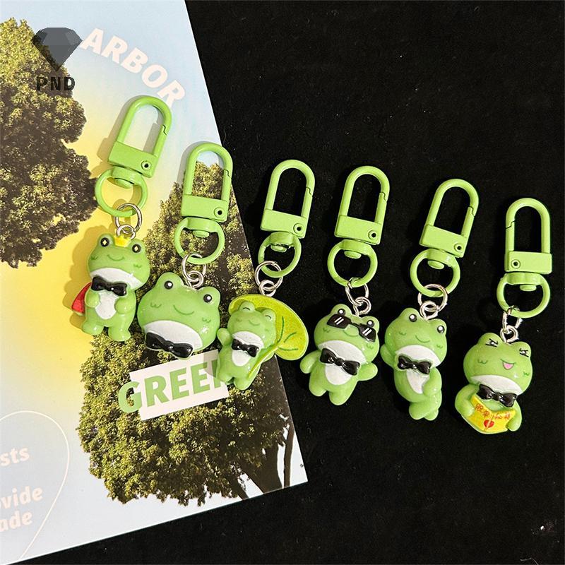 PND น่ารักการ์ตูนสีเขียวกบพวงกุญแจสัตว์น่ารักพวงกุญแจกระเป๋าถือจี้ Charms รถอุปกรณ์เสริมสําหรับสาวเครื่องประดับของขวัญ raoog - รูปที่ 7