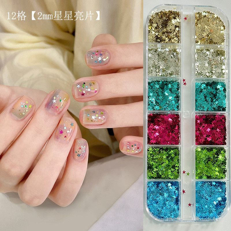 ดาวเลื่อมเครื่องประดับแต่งเล็บคริสต์มาสเครื่องประดับคริสต์มาสดาวห้าแฉกอุปกรณ์ตกแต่งเล็บ - รูปที่ 2