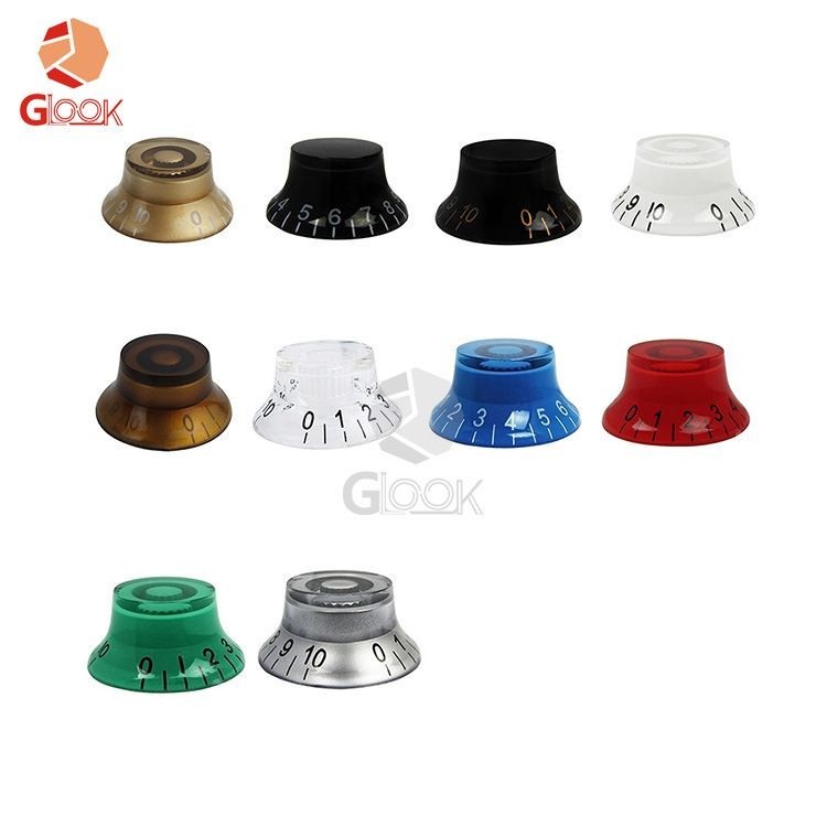 อุปกรณ์กีตาร์ EPI Bass Volume Knob Volume Potentiometer Hat Tone Knob โปร่งใส