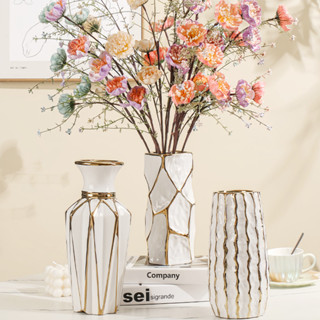 【โปรโมชั่น】เส้นเคลือบทองเครื่องประดับแจกันเซรามิ แจกันสไตล์เ…