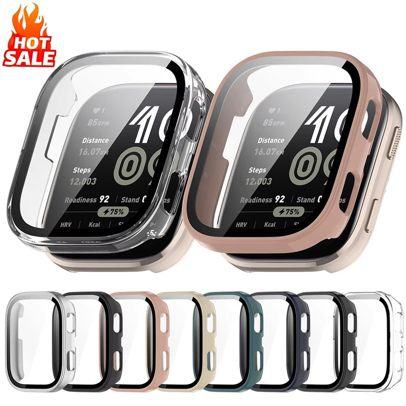 เคส Hard Full PC เข้ากันได้กับเคส Amazfit Bip 6 พร้อมตัวป้องกันหน้าจอฟิล์มป้องกันฝาครอบโปร่งใสสําหรับ Amazfit Bip6