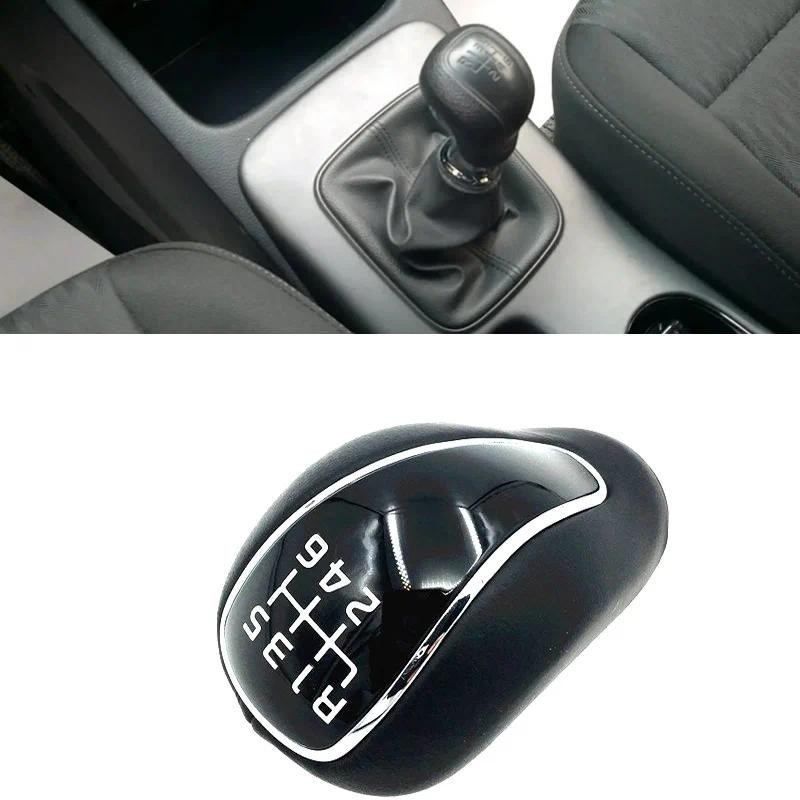 Original ยี่ห้อใหม่หนังสีดําคู่มือ Stick เกียร์ Shift Knob Lever Shifter 6-Speed สําหรับ Kia Forte C