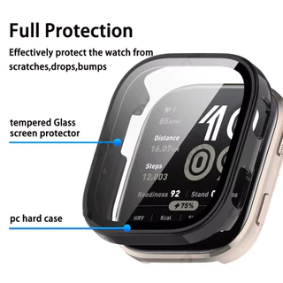 ปกกระจกนิรภัย สายซิลิโคน for Amazfit bip 6 สายยางกีฬาอ่อน ฝาครอบแข็ง วัสดุ PC for Amazfit bip 6