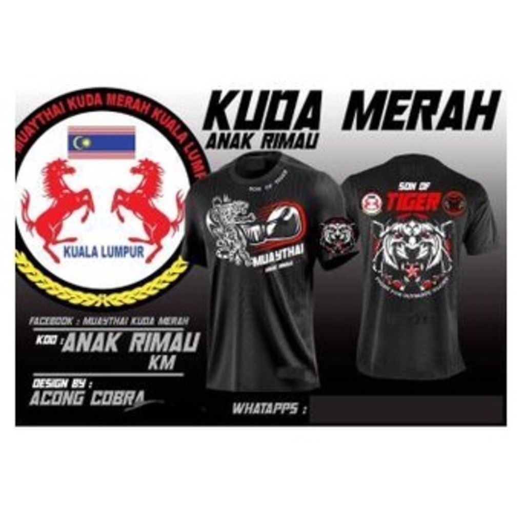 SINGA 2025 แฟชั่น MUDA - MUAYTHAI Tshirt / NAEMAS - JERSEY MUAYTHAI I WHO MERAH TShirt Jersey