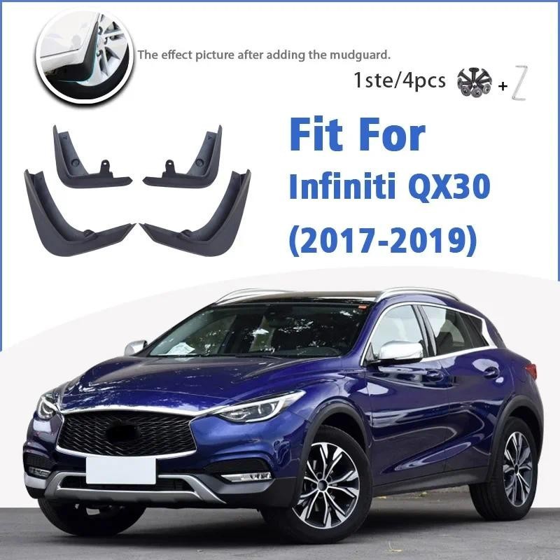 สําหรับ Infiniti QX30 2017 2018 2019 Mud Flap Guards Splash Mudguard Fender Mudflaps รถอุปกรณ์เสริมด