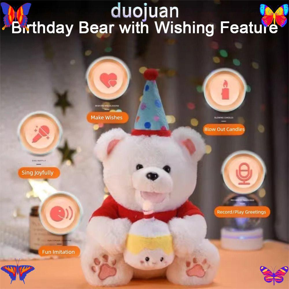 DUOJUAN ตุ๊กตาไฟฟ้าที่สมจริง, ไฟฟ้าขับเคลื่อนฟังก์ชั่น Interactive Huggy Cat, พูดคุณสมบัติตุ๊กตาจําล