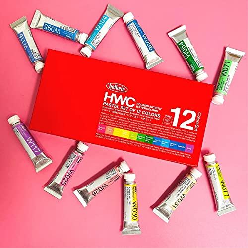 Holbein Transparent Watercolor Paint W452 5ml Pastel Color Set of 12 03452 ราคา ถูกที่สุด ดีลบีเคเค แกลเลอรีภาพที่ 2