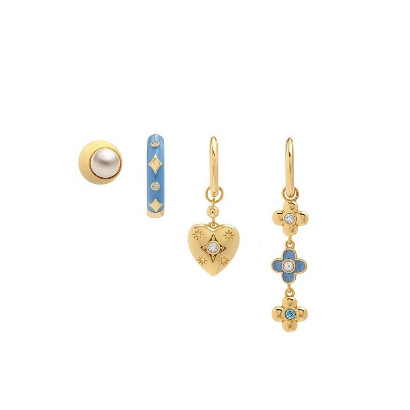 ต่างหูชุด Drake Fjord Joker แบบเรียบง่าย มัลติฟังก์ชันสำหรับหญิง