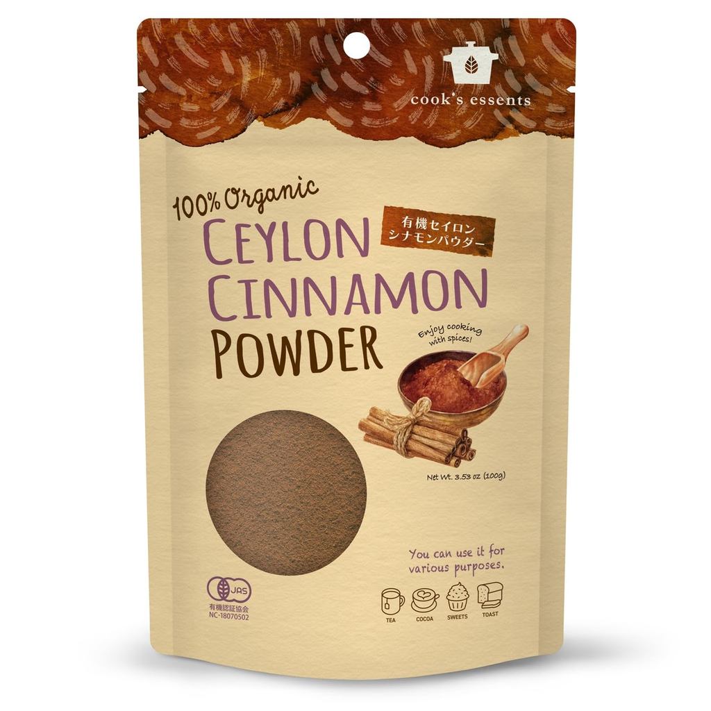 Organic Ceylon Cinnamon Powder 100g - Additive-Free - Organic - Sri Lanka - with Zipper Bag