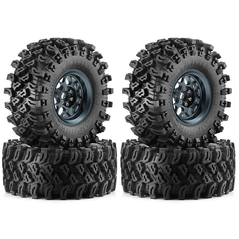 2.2 โลหะ Beadlock ล้อและยาง Crawler (4 ชิ้น) สําหรับ 1/8 1/10 RC Crawler รถอัพเกรด KM5 YK4082 YK4083